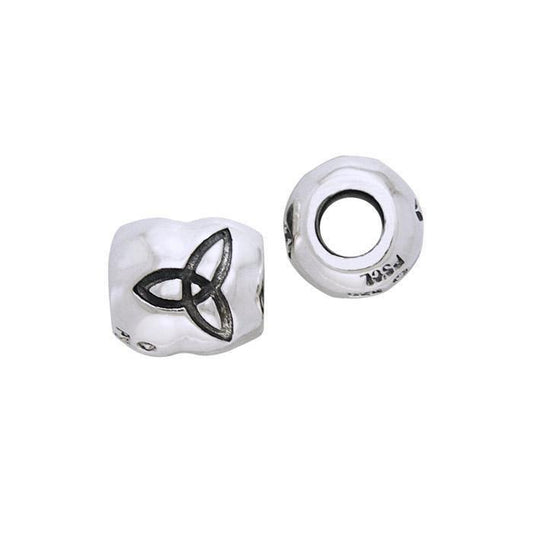 Round Triquetra Silver Bead TBD007