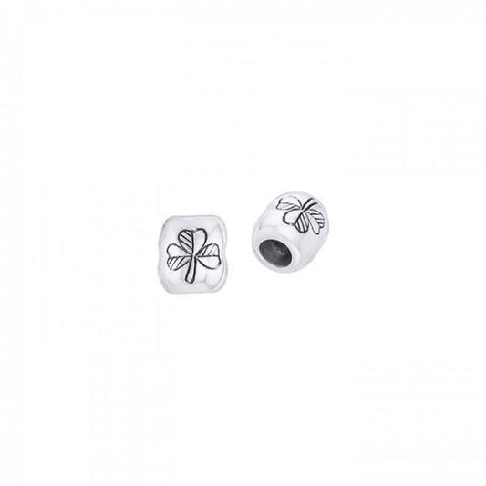 Round Shamrock Silver Bead TBD011