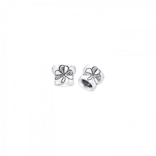 Cylinder Shamrock Silver Bead TBD015