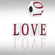 Rectangular Love Silver Bead TBD018 Bead