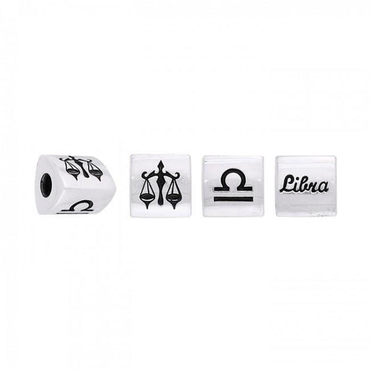 Triangle Libra Zodiac Silver Bead TBD103