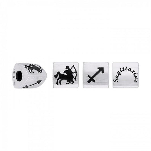 Triangle Sagittarius Zodiac Silver Bead TBD105