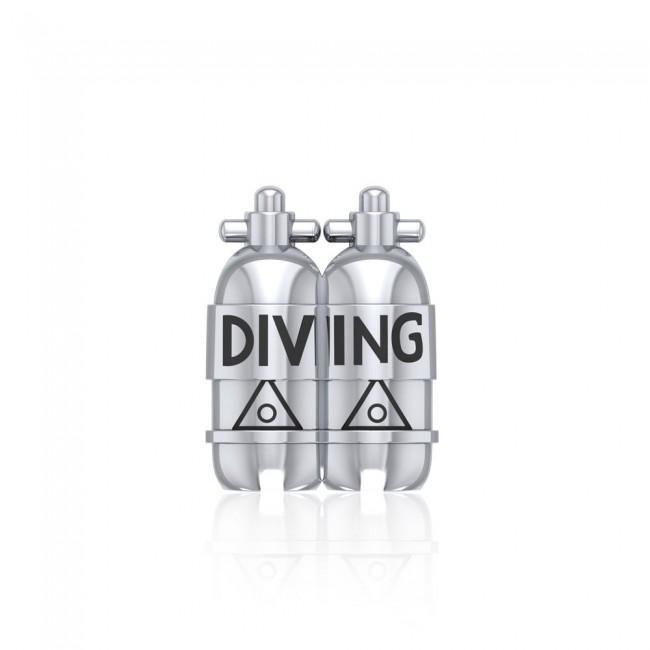 Dive Tanks Sterling Silver Bead TBD352 - Wholesale Jewelry