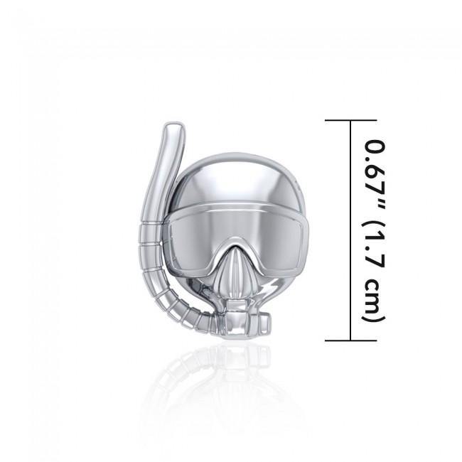 Dive Mask Sterling Silver Bead TBD353 - Wholesale Jewelry