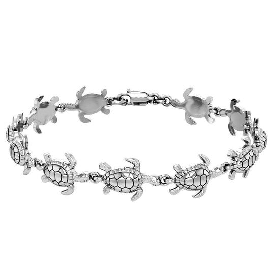 Turtle Link Sterling Silver Link Bracelet TBG001 - peterstone.dropshipping