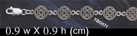 Life in both natural and eternal ~ Celtic Four-Point Sterling Silver Jewelry Bracelet TBG071