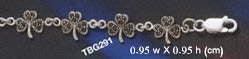 Irish special in Marcasite Shamrock ~ Sterling Silver Jewelry Link bracelet TBG291 - peterstone.dropshipping