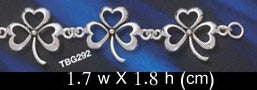 Allured with the shamrock presence ~ Sterling Silver Jewelry Link bracelet TBG292 - peterstone.dropshipping