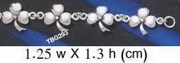 The continuity of life ~ Sterling Silver Jewelry Shamrock Link bracelet TBG293 - peterstone.dropshipping