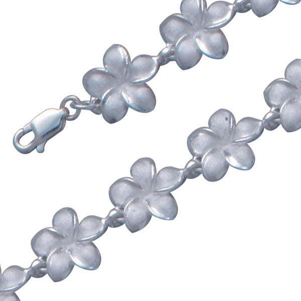 Plumeria - Hawaii National Flower Silver ฺBracelet TBG580 - peterstone.dropshipping