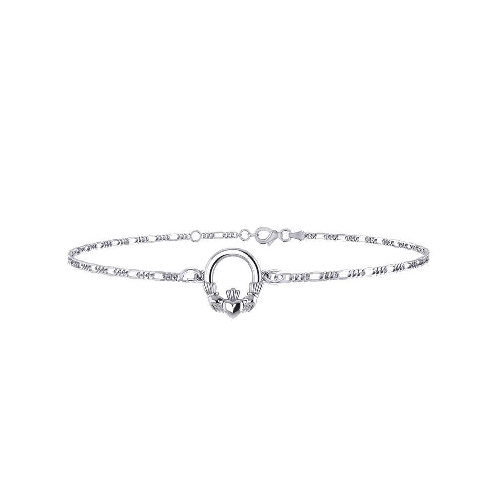 Irish Claddagh Silver Anklet TBG726 - peterstone.dropshipping