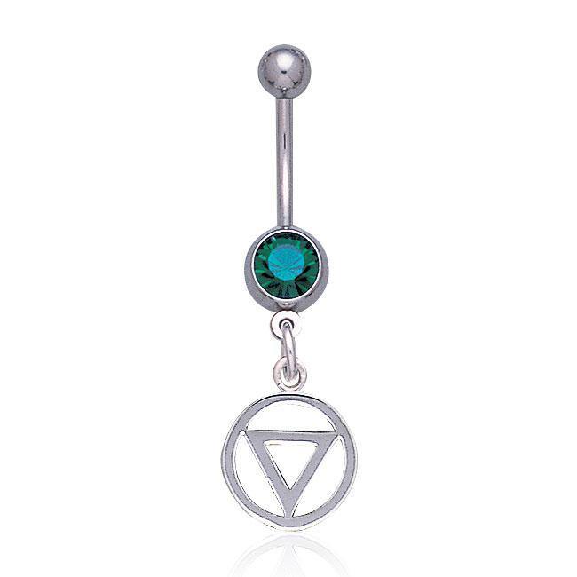 Power Triangle Silver Belly button Ring TBJ018 Body Jewelry