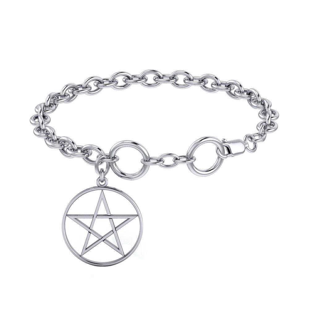 Pentacle Sterling Silver Bracelet TBL051 - peterstone.dropshipping