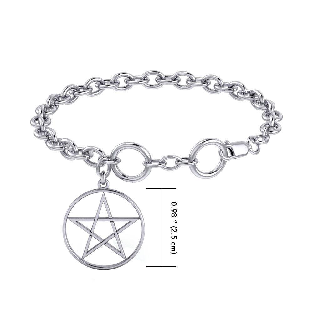 Pentacle Sterling Silver Bracelet TBL051 - peterstone.dropshipping