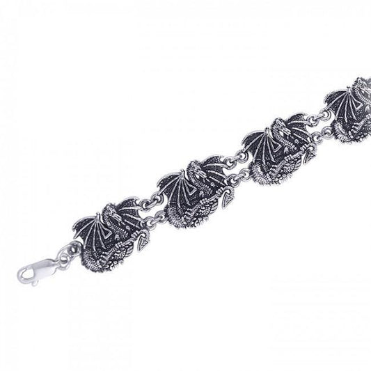 Dragon Link Silver Bracelet TBL077