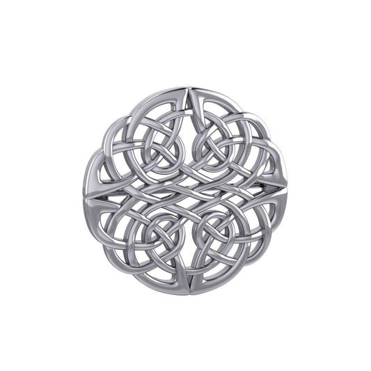 Etermity lies in calm and grace ~ Celtic Knotwork Sterling Silver Brooch TBR008 - peterstone.dropshipping