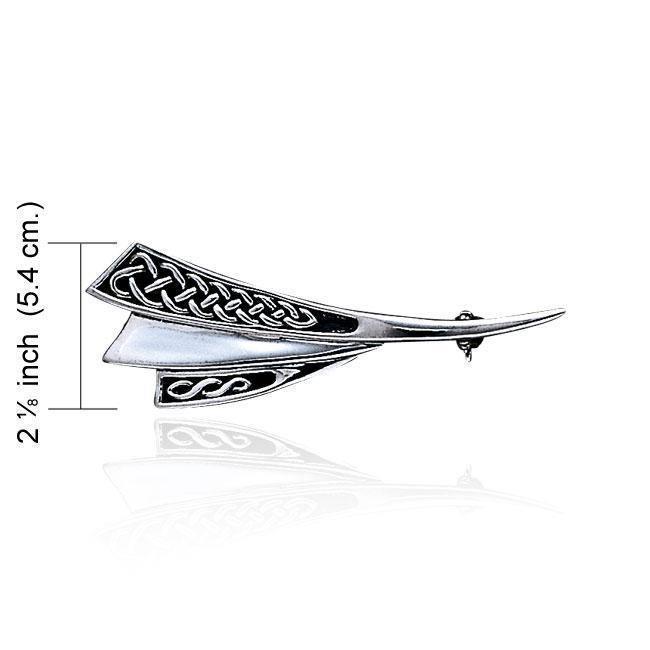 Celtic Knotwork Twist Silver Brooch TBR256 Brooch