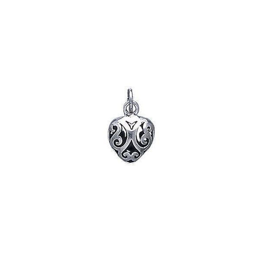 Celtic Spiral Filigree Heart CharmTC187 - Wholesale Jewelry