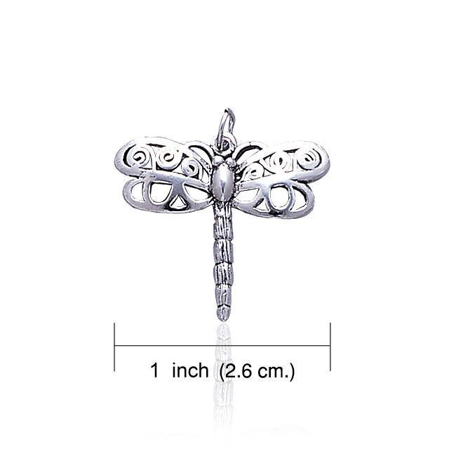Large Silver Dragonfly Charm TC232 Charm