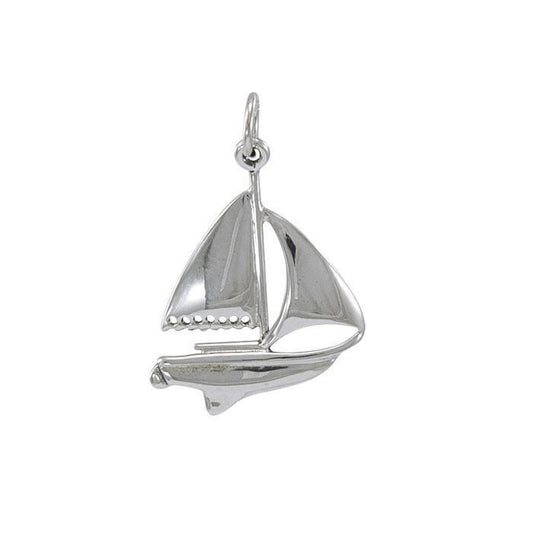 Sailboat Silver Charm TC557