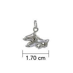 Twin Dolphins Silver Charm TC598 - peterstone.dropshipping