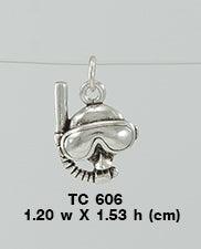 Good vision under the sea ~ Sterling Silver Jewelry Dive Mask Charm TC606 - peterstone.dropshipping