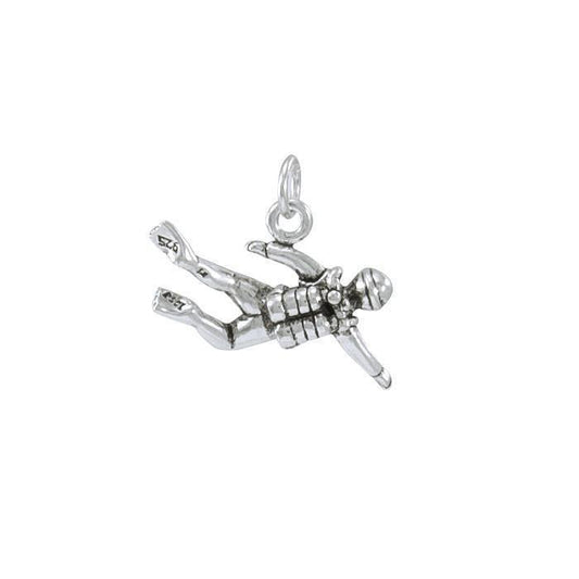 Silver Scuba Diver Charm TC607