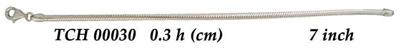 Silver Snake Chain TCH030 - peterstone.dropshipping