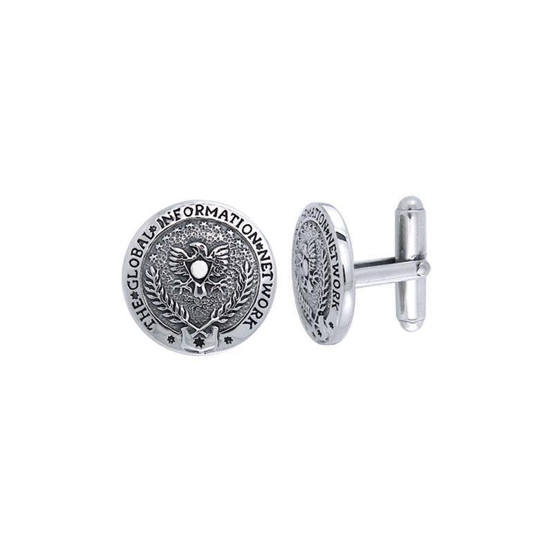 The GIN Logo Silver Cufflinks TCL032 - peterstone.dropshipping