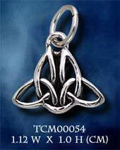 Celtic Twin Trinity Knot Silver Charm TCM054