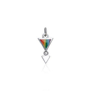 Rainbow Triangle Silver Charm TCM014 Charm
