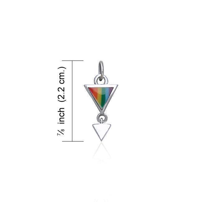 Rainbow Triangle Silver Charm TCM014 Charm