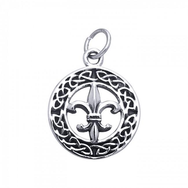 Celtic Fleur De Lis Silver Charm TCM030
