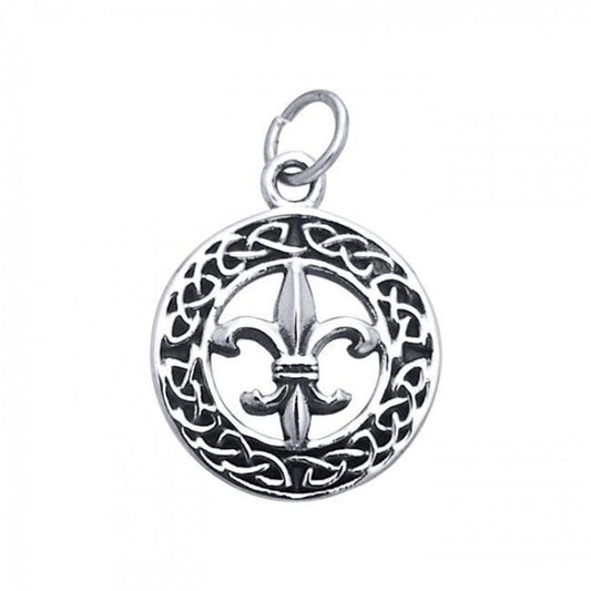 Celtic Fleur De Lis Silver Charm TCM030