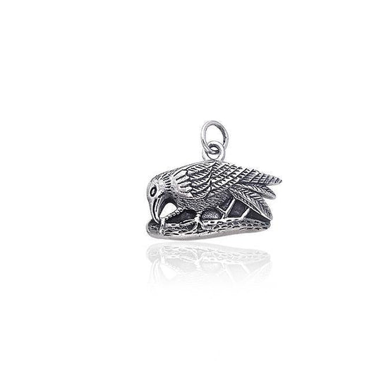 Raven Silver Charm By Ted Andrews TCM044 Charm
