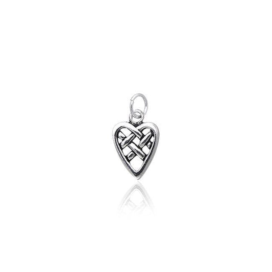 Celtic Knotwork Heart Silver Charm TCM047 Charm