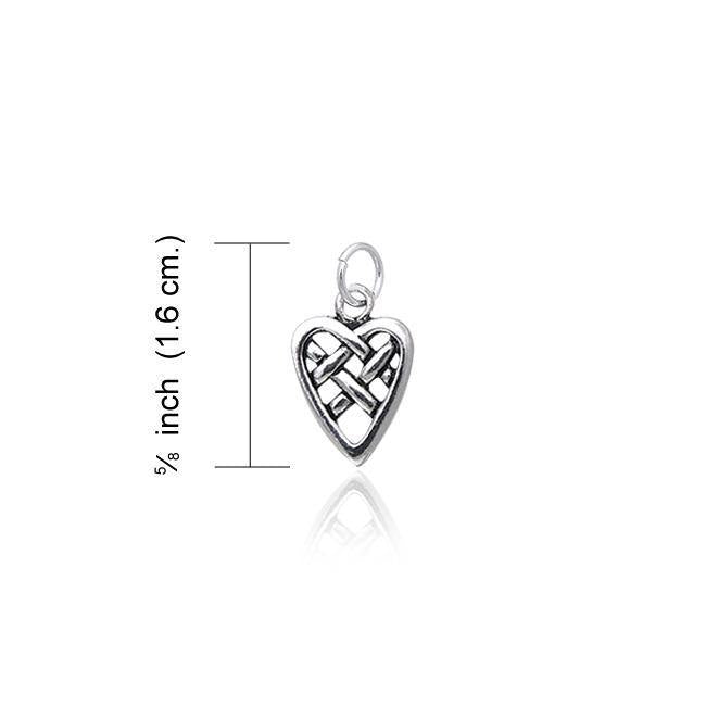Celtic Knotwork Heart Silver Charm TCM047 Charm