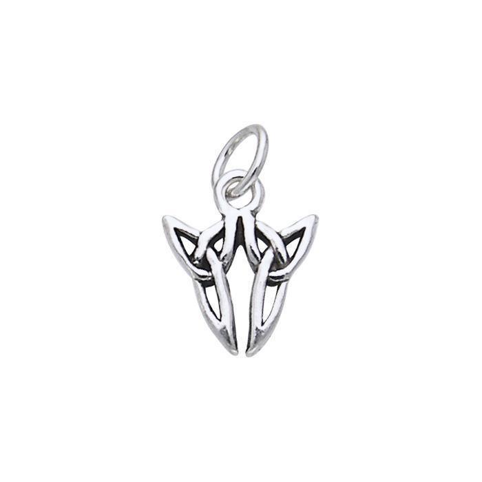 Celtic Twin Trinity Knot Silver Charm TCM055