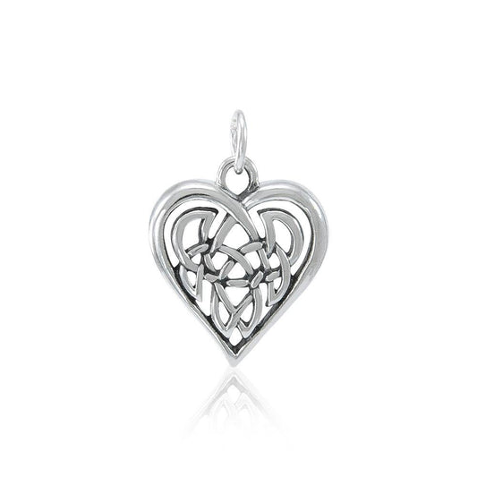 Celtic Knotwork Heart Silver Charm TCM105 Charm