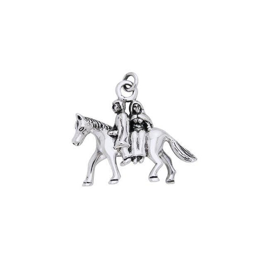 Danu Silver Horse and Riders Charm TCM150 Charm