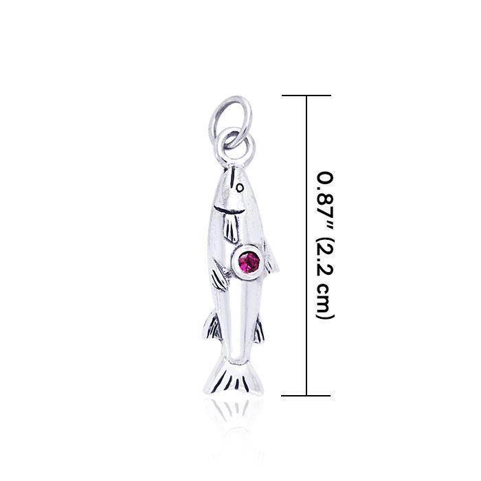 Danu Silver Salmon of Knowledge Charm TCM152 Charm