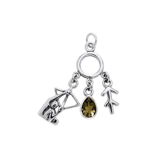 Sagittarius Silver Astrology Charm TCM237