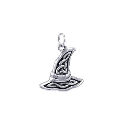Witch's Hat with Triquetra Silver Charm TCM545 - Wholesale Jewelry