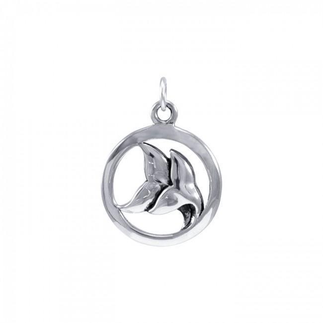 Double Whale Tail Silver Charm TCM565