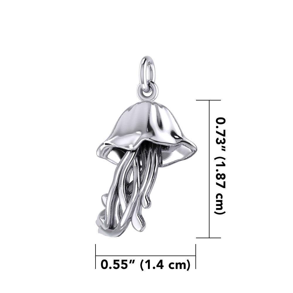 Box Jellyfish Silver Charm TCM661 Charm