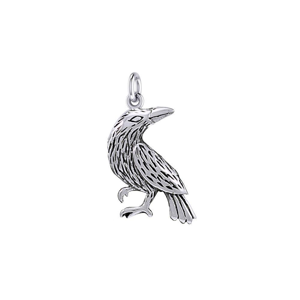 Small Raven Silver Charm TCM663 Charm