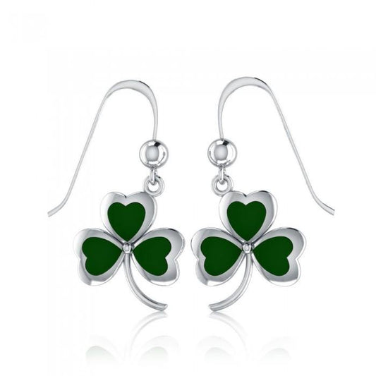 Celtic Shamrock Silver Earrings TE1119