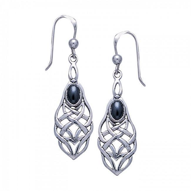 Celtic Knotwork Silver Earrings TE113