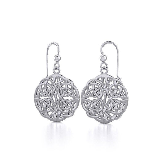 Celtic Knotwork Silver Earrings TE129 Earrings