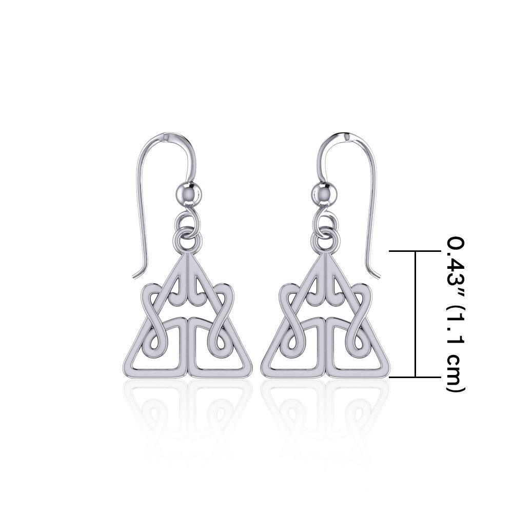 Celtic Knotwork Silver Earrings TE2061 Earrings
